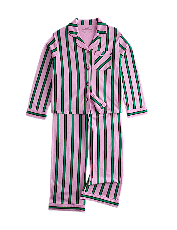 Pure Cotton Striped Pyjamas (1-8 Yrs)