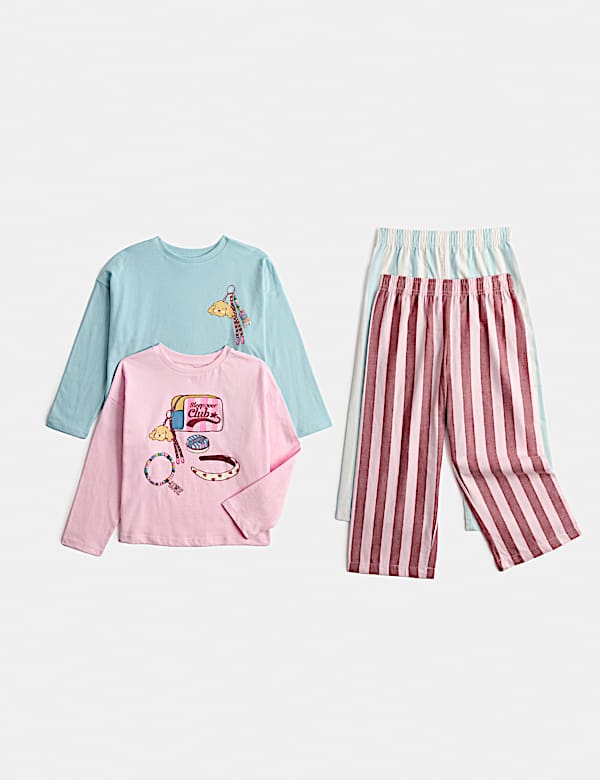 2 Pack Sleepover Club Pyjama Sets (1-8 Yrs)