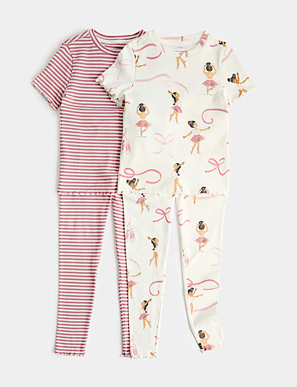 2 Pack Cotton Rich Pyjama Sets (1-8 Yrs)
