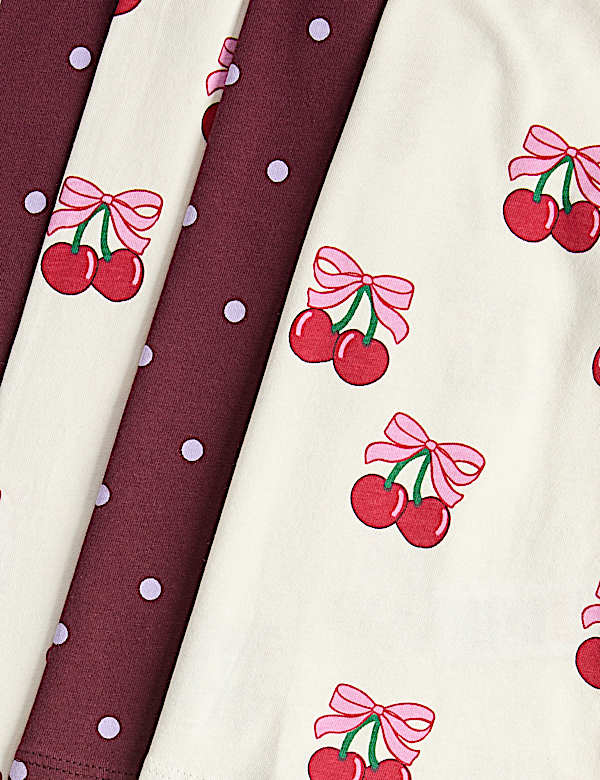 Lot de 2 ensembles pyjamas 100 % coton &agrave; motif cerise (jusqu&rsquo;au 8 ans) - FR