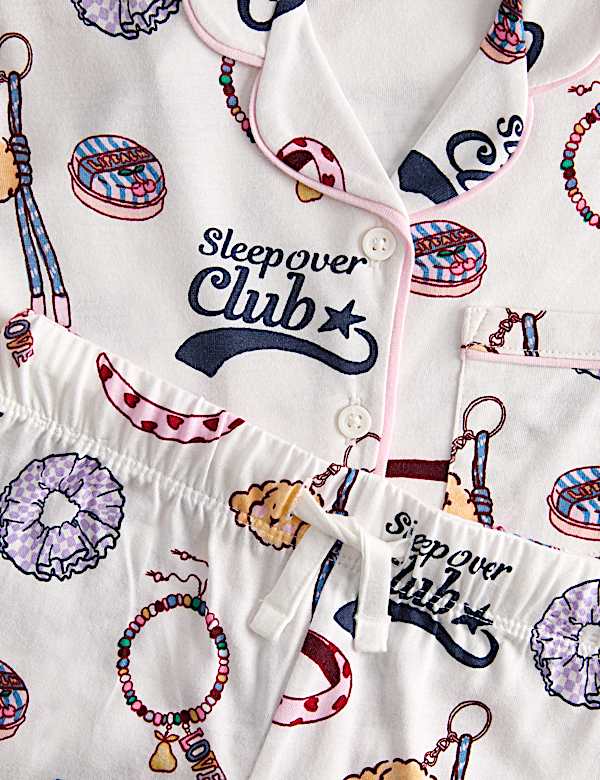 Cotton Rich Sleepover Club Print Pyjamas (1-8 Yrs)