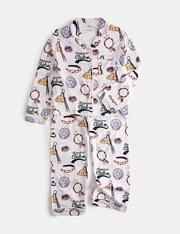 Cotton Rich Sleepover Club Print Pyjamas (1-8 Yrs)
