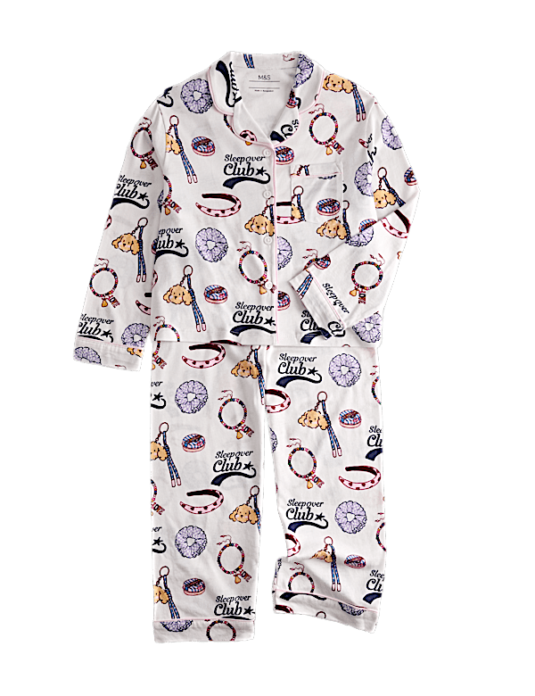 Cotton Rich Sleepover Club Print Pyjamas (1-8 Yrs)
