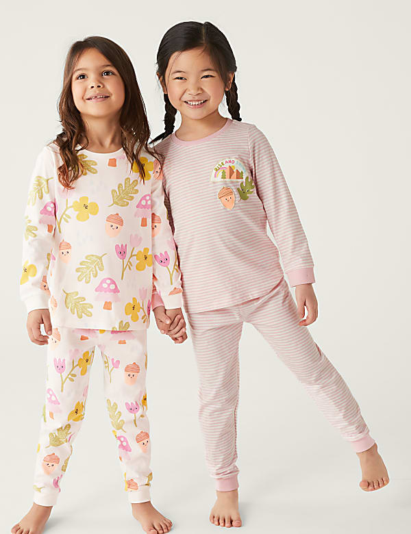 2pk Cotton Woodland Pyjama Set (1-7 Yrs)