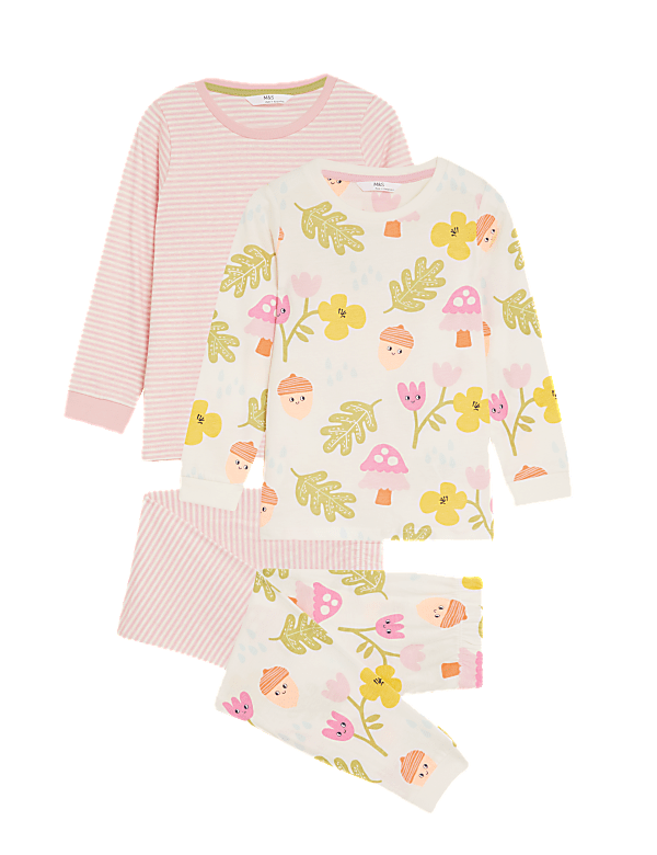 2pk Cotton Woodland Pyjama Set (1-7 Yrs)