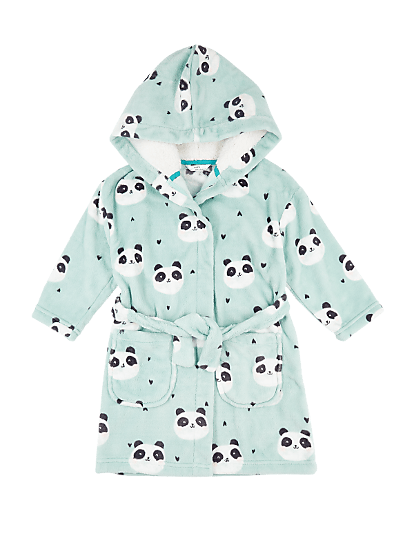 Fleece Panda Print Dressing Gown (1-7 Yrs)