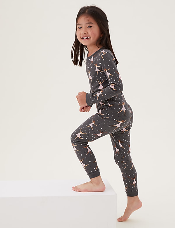 2pk Pure Cotton Ballerina Pyjama Sets (1-7 Yrs)
