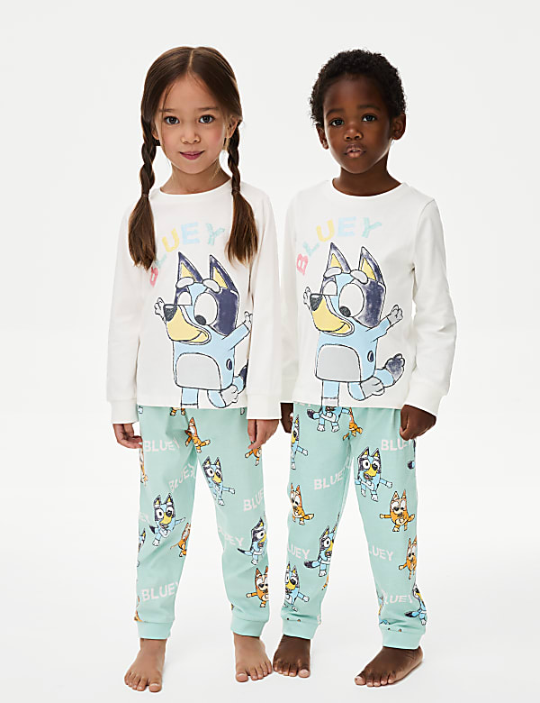 Pure Cotton Bluey Pyjamas 1 7 Yrs