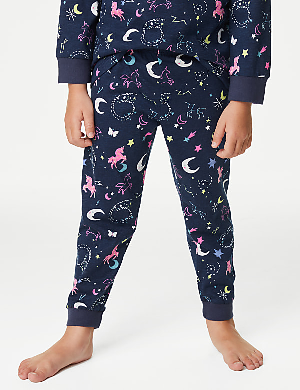 Pure Cotton Glow In The Dark Unicorn Pyjamas (1-8 Yrs)