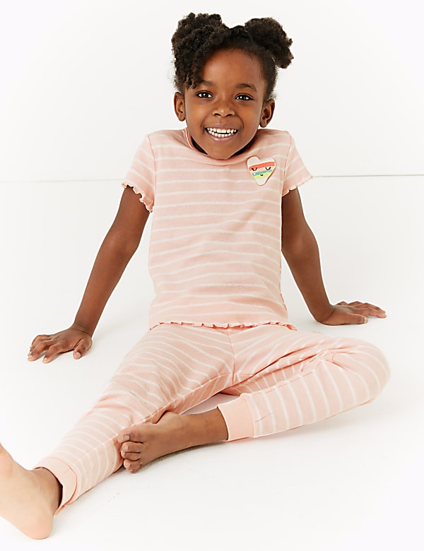 2 Pack Cotton Cat Print Pyjama Sets (1-7 Yrs)