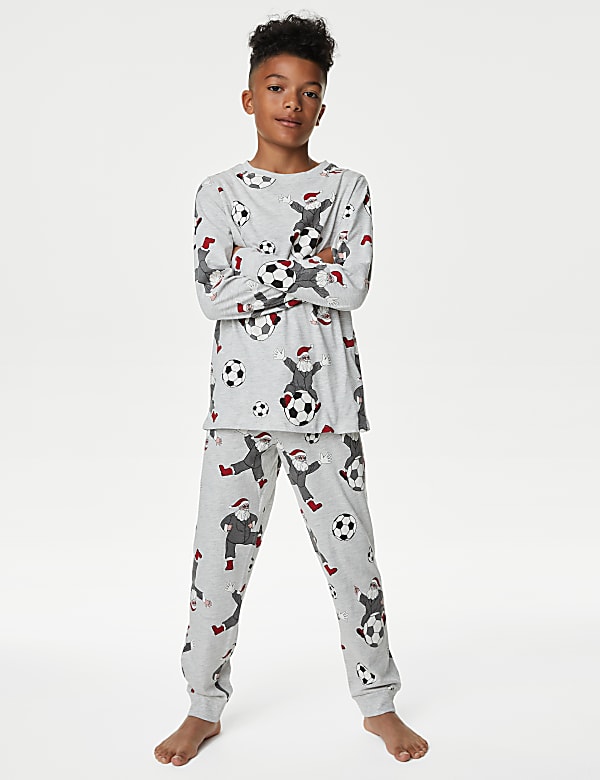 Cotton Rich Christmas Football Pyjamas 1 16 Yrs