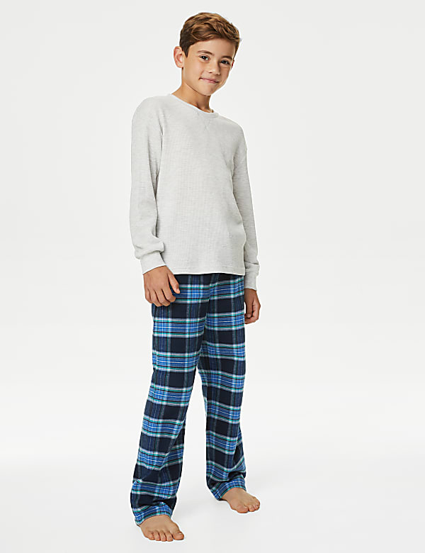Cotton Blend Checked Pyjamas (6-16 Yrs) - EE