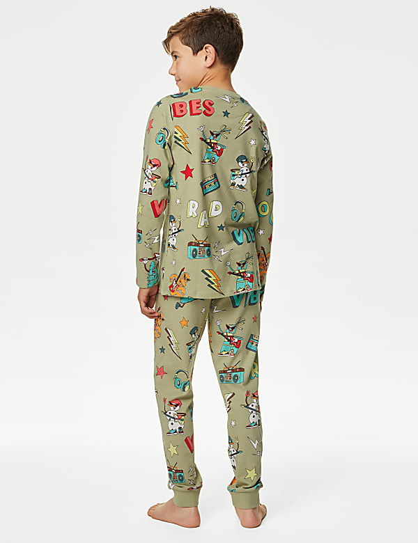 Cotton Rich Slogan Christmas Pyjamas (1-16 Yrs)