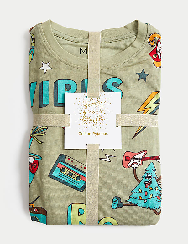 Cotton Rich Slogan Christmas Pyjamas (1-16 Yrs)