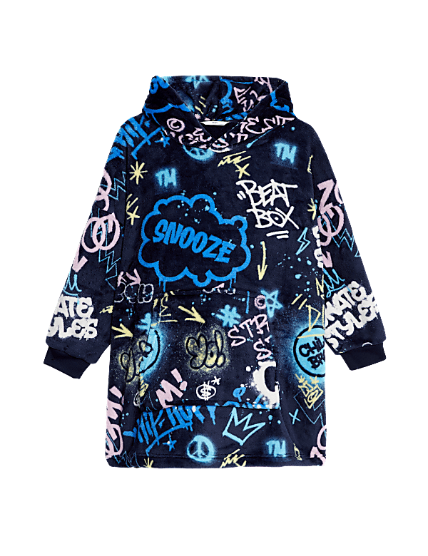 Buy Fleece Graffiti Oversized Hoodie 7 16 Yrs at Marks Spencer