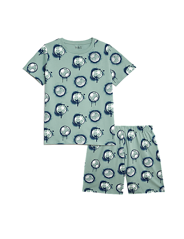 Pure Cotton Football Pyjamas (7-14 Yrs)