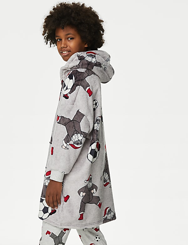 Fleece Football Santa Oversized Hoodie (3-16 Yrs) - AL