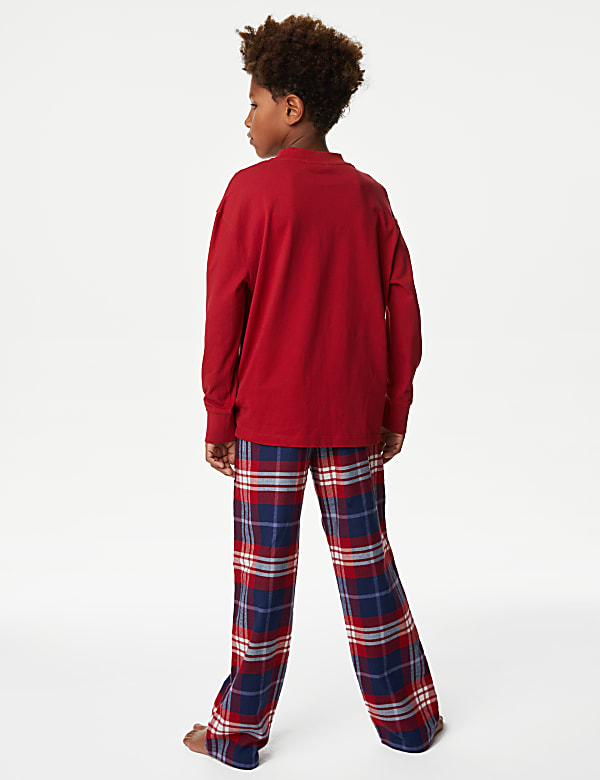 Pure Cotton Up to Snow Good Checked Pyjamas (6-16 Yrs)