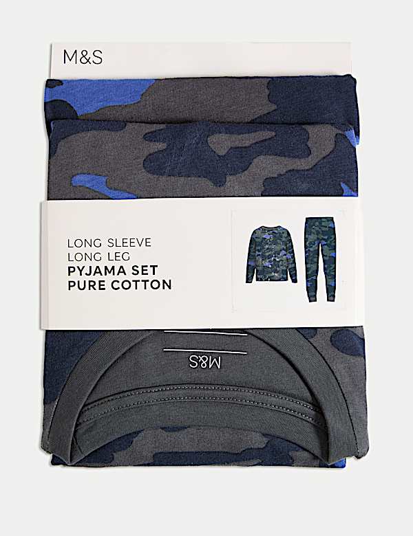 Pure Cotton Camouflage Pyjamas (6-16 Yrs)