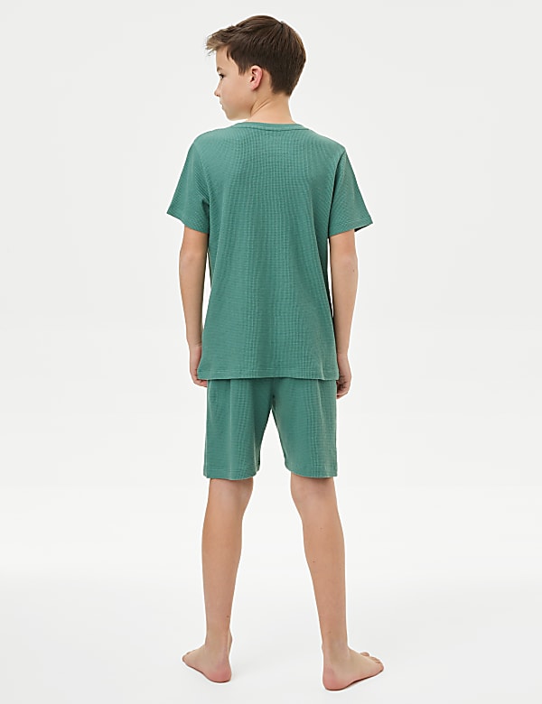 Piyama Waffle Campuran Katun (6-16 Tahun) - ID