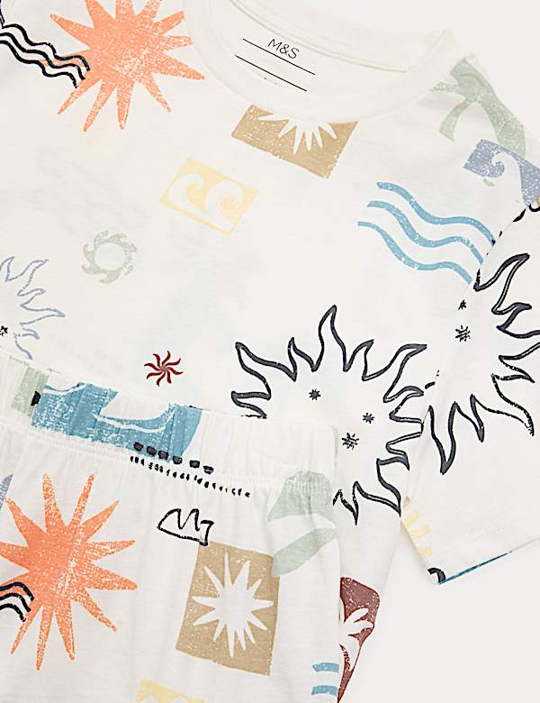 Pure Cotton Printed Short Pyjamas (1-10 Yrs)