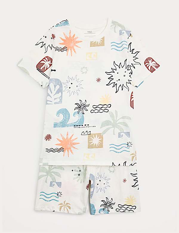 Pure Cotton Printed Short Pyjamas (1-10 Yrs)