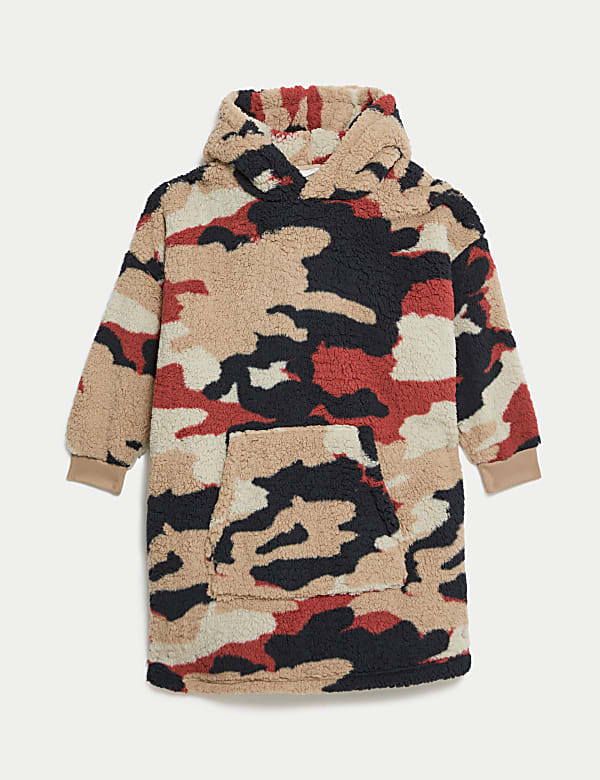 Camouflage Borg Oversized Hoodie (3-16 Yrs) - UA