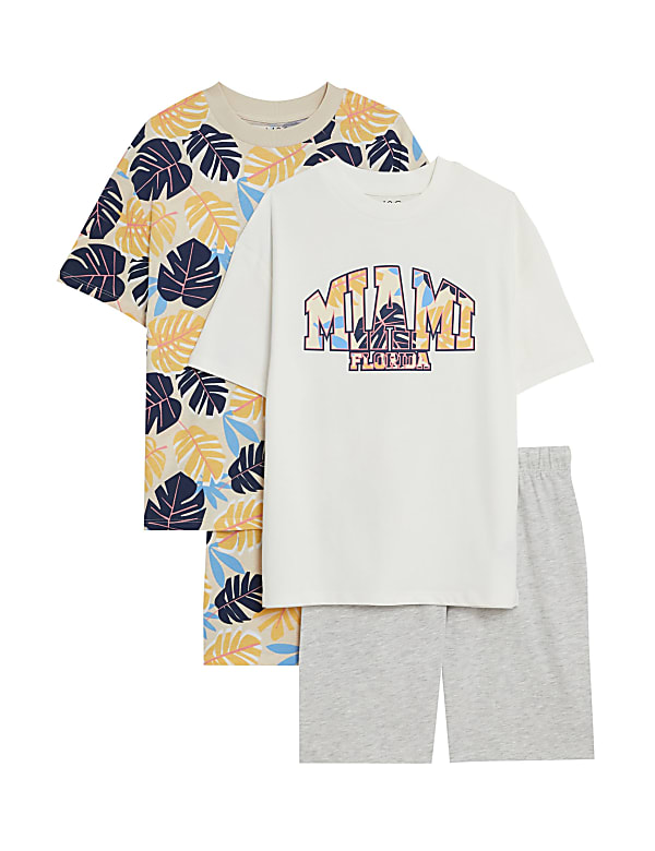 2pk Cotton Rich Miami Pyjama Sets (6-16 Yrs)