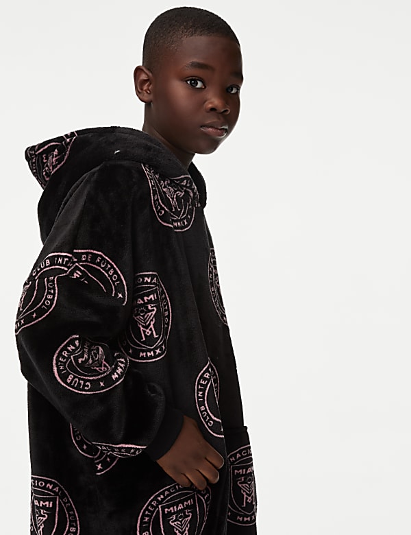 Fleece Inter Miami Oversized Hoodie 7 16 Yrs BLACK MIX Oversized hoodies M S LV