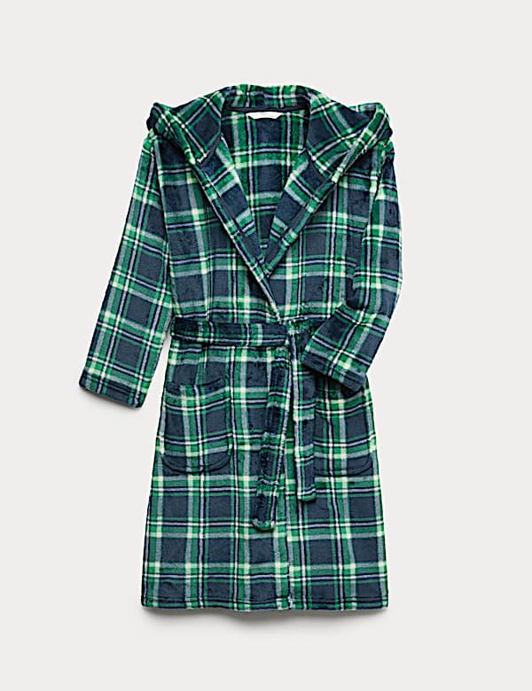 Fleece Checked Dressing Gown (1-16 Yrs) - IL
