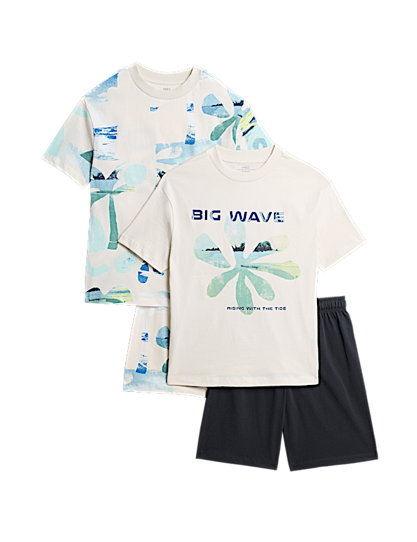 2pk Pure Cotton Graphic Pyjama Sets (6-16 Yrs)