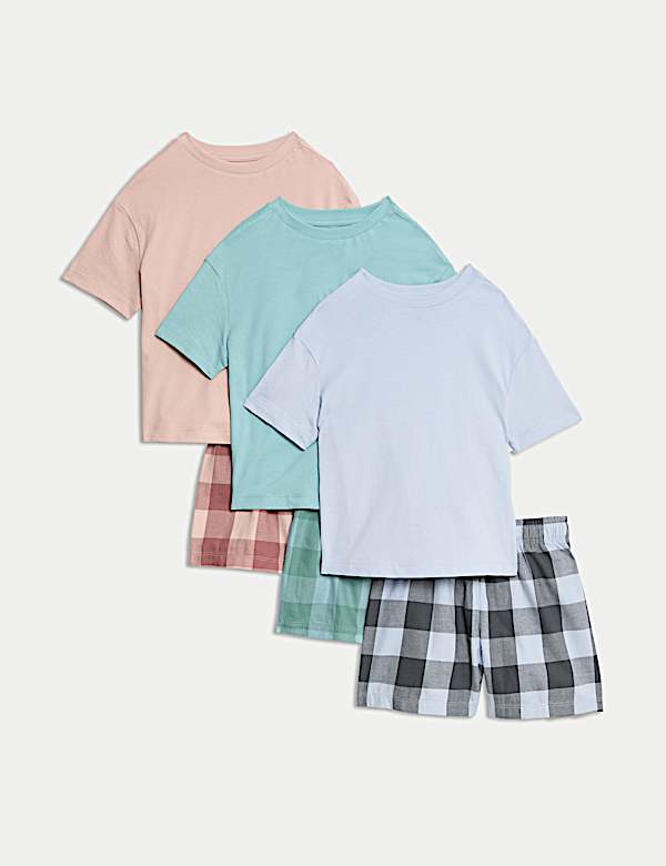 3pk Pure Cotton Pyjama Sets (1-16 Yrs) - HU