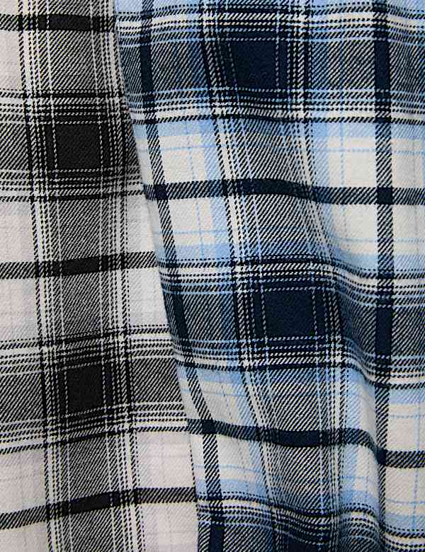 2pk Pure Cotton Checked Pyjama Bottoms (6-16 Yrs)
