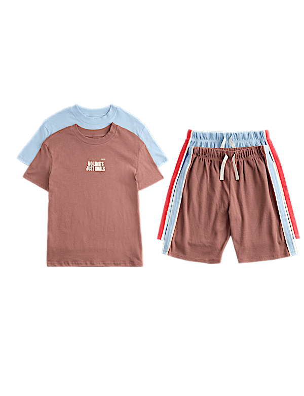 2 Pack Graphic Short Pyjama Sets (6-16 Yrs)