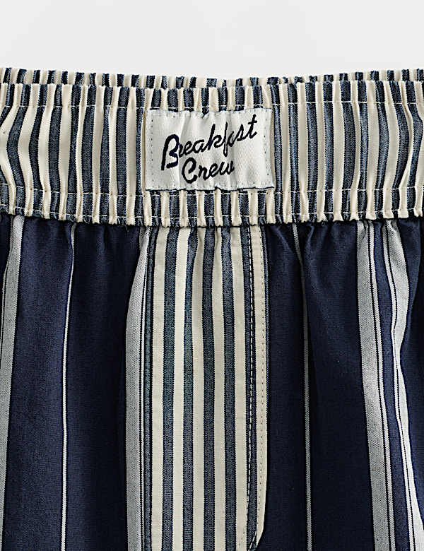 Pure Cotton Striped Pyjama Shorts (6-16 Yrs)