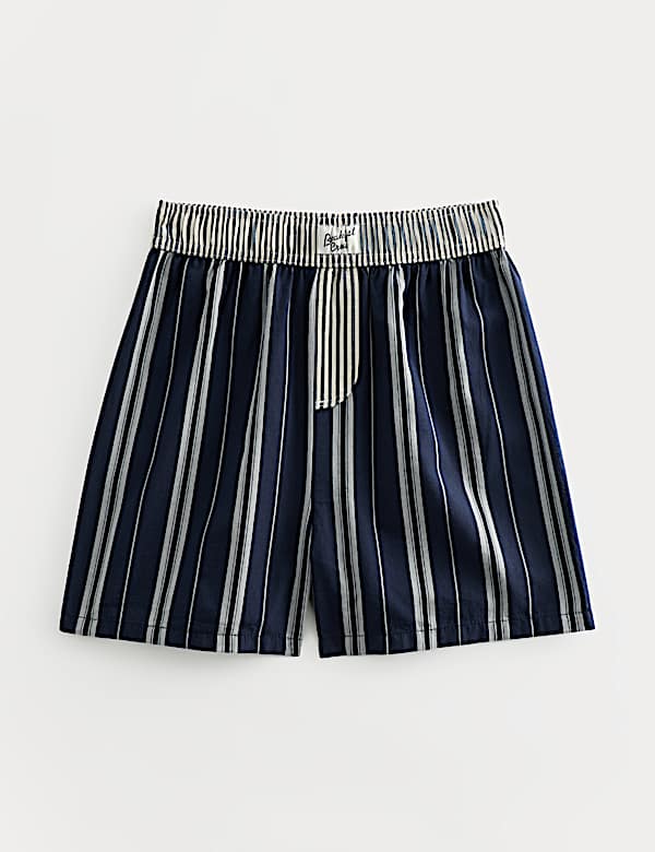 Pure Cotton Striped Pyjama Shorts (6-16 Yrs)