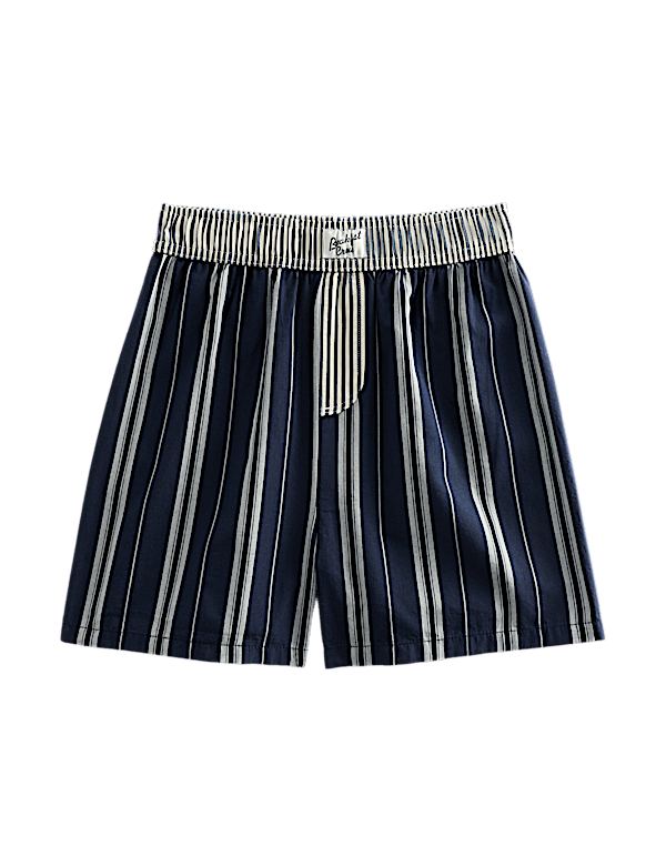 Pure Cotton Striped Pyjama Shorts (6-16 Yrs)
