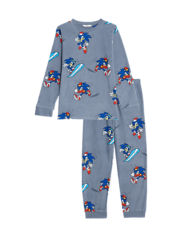 Christmas Fleece Sonic the Hedgehog™ Pyjamas (3-14 Yrs)
