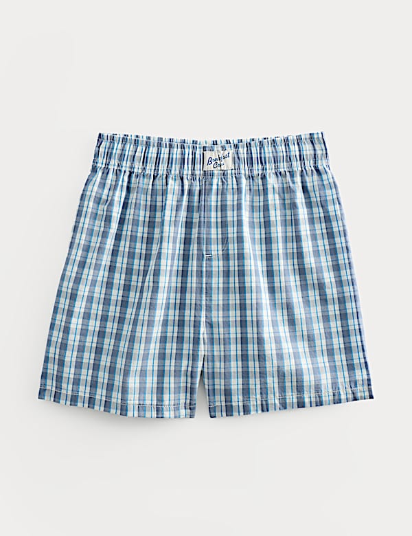 Pure Cotton Checked Pyjama Shorts (6-16 Yrs)