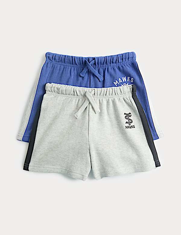 2 Pack Cotton Rich Pyjama Shorts (1-16 Yrs)