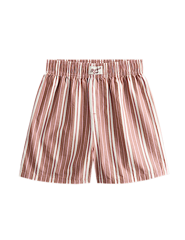 Pure Cotton Striped Pyjama Shorts (6-16 Yrs)