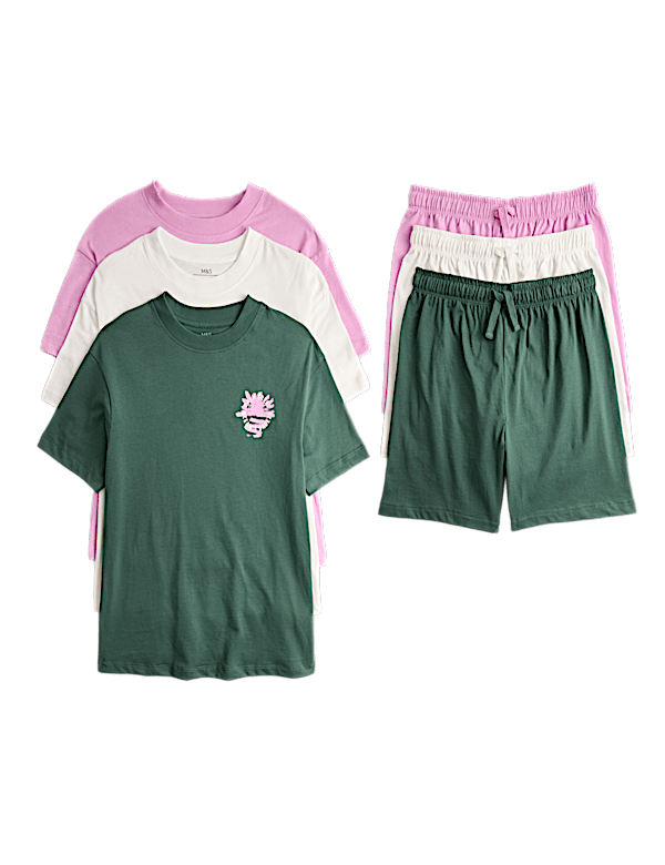 Kids' 3 Pack Graphic Short Pyjama Sets (6-16 Yrs)
