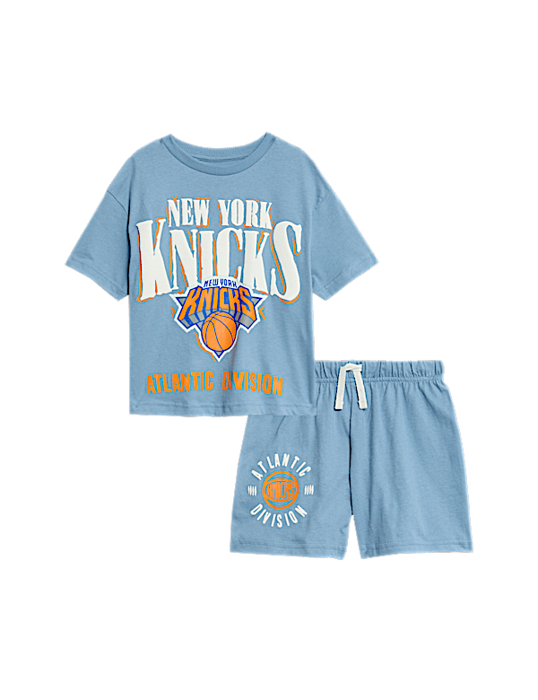 KIDS COTTON MIX NBA KNICKS TM PJ 3-16YRS