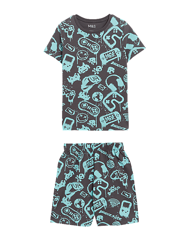 Cotton Rich Space Dog Short Pyjama Set