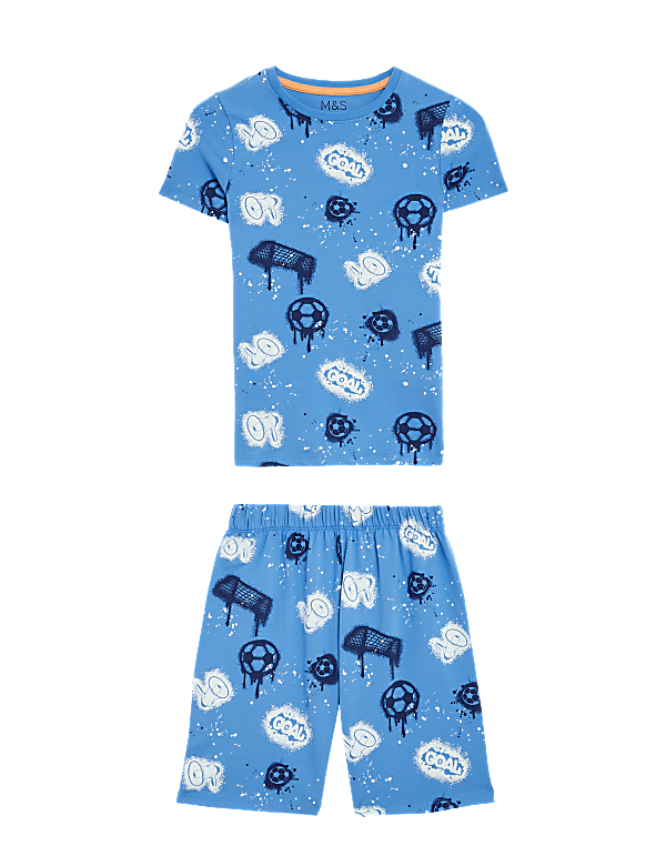 Cotton Rich Football Short Pyjama Set