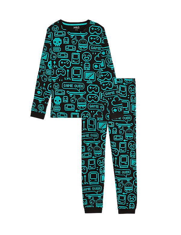 Cotton Rich Gaming Print Pyjamas (7-14 Yrs)