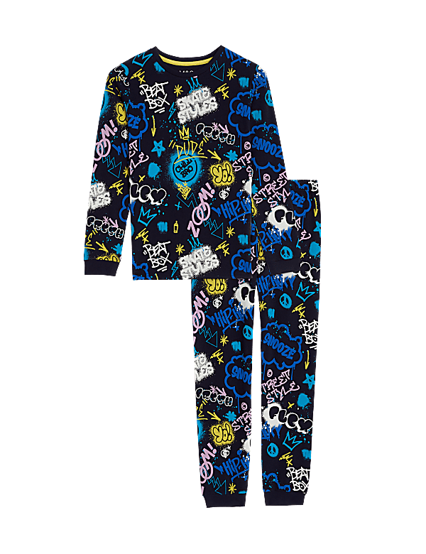Cotton Rich Graffiti Slogan Pyjamas (7-14 Yrs)