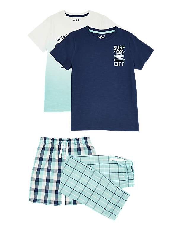 2 Pack Cotton Dip Dye Pyjama Sets (6-16 Yrs)