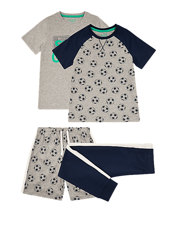 2 Pack Football Print Pyjama Sets