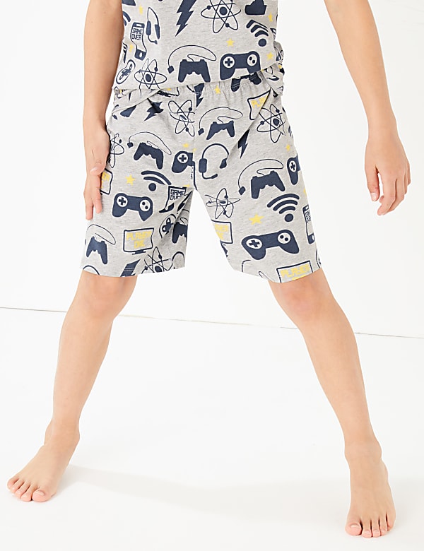 Cotton Gaming Short Pyjama Set (7 - 16 Yrs)